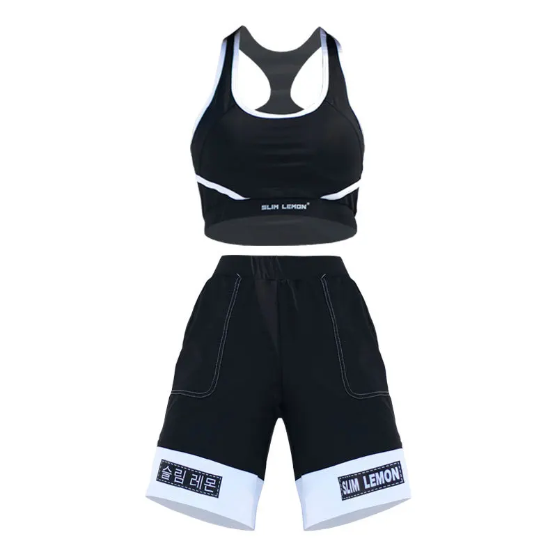 

Yoga gear set new female sport suit five han edition sportswear temperament workout clothes wholesale hooded shorts