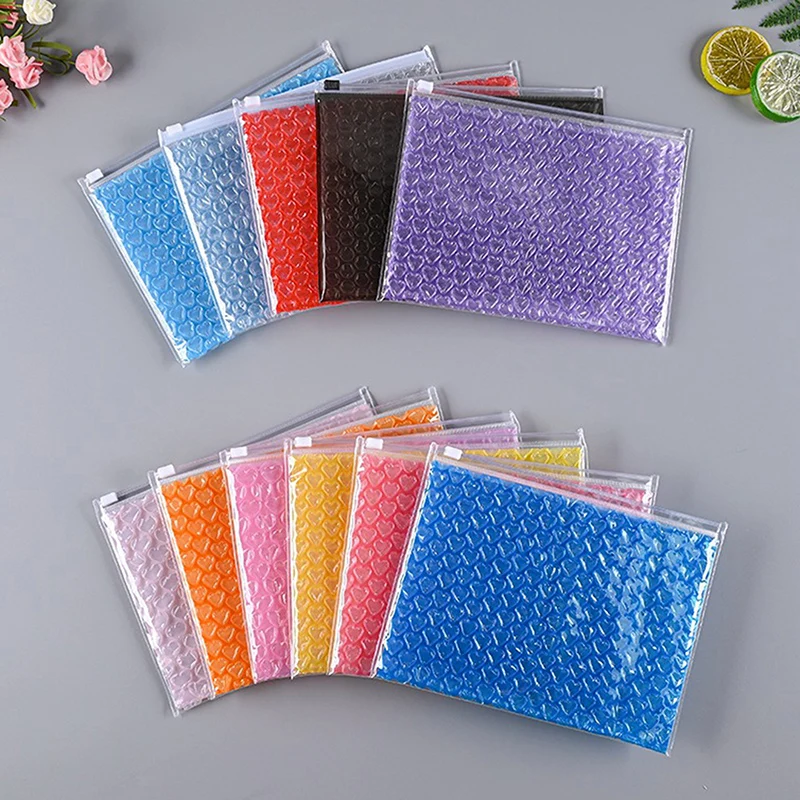 

1pcs Zipper Lock Envelope Heart Shaped Bubble Waterproof Express Packaging Bags
