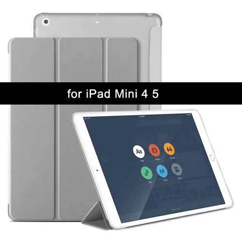 Чехол для iPad mini 5, Aiyopeen, магнитный чехол из искусственной кожи и мягкого ТПУ, чехол для iPad mini 1 2 3 4 5 - Цвет: Grey-45