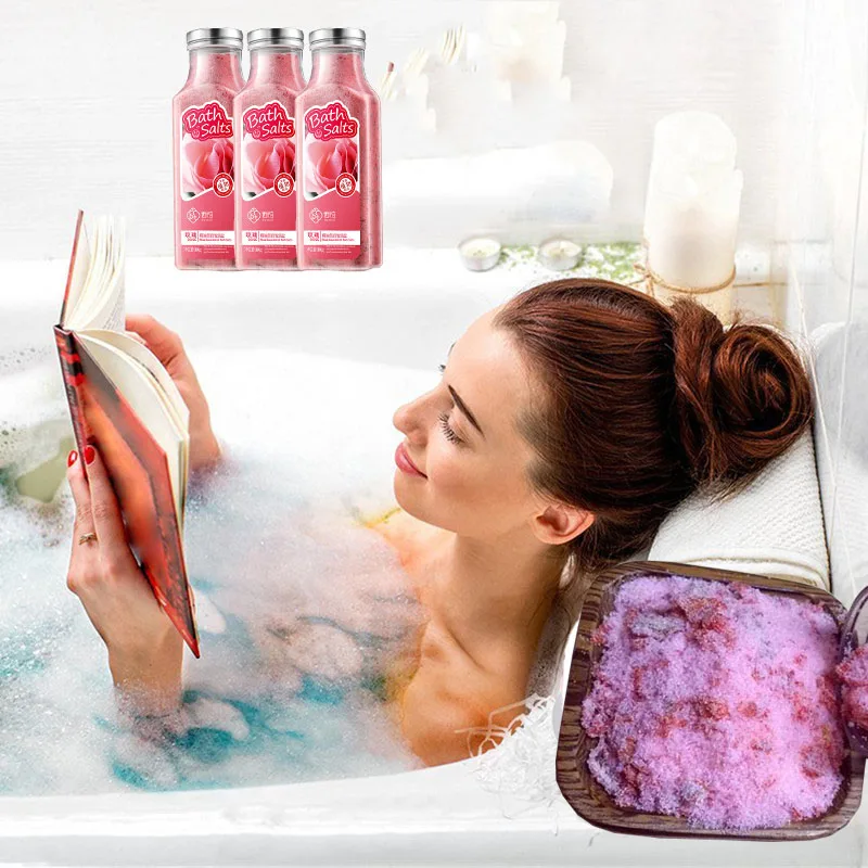 CCPT цветочный аромат розы отшелушивающий скраб для тела лепестки соли ванны