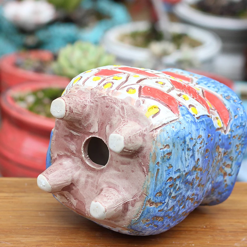 Корейский полипористый цветочный горшок для растений грубая керамика ручная