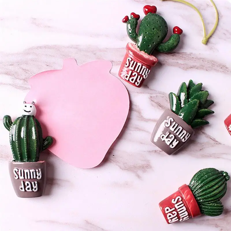 Магнитная наклейка на холодильник магнитная бонсай кактус мультяшный Офисная