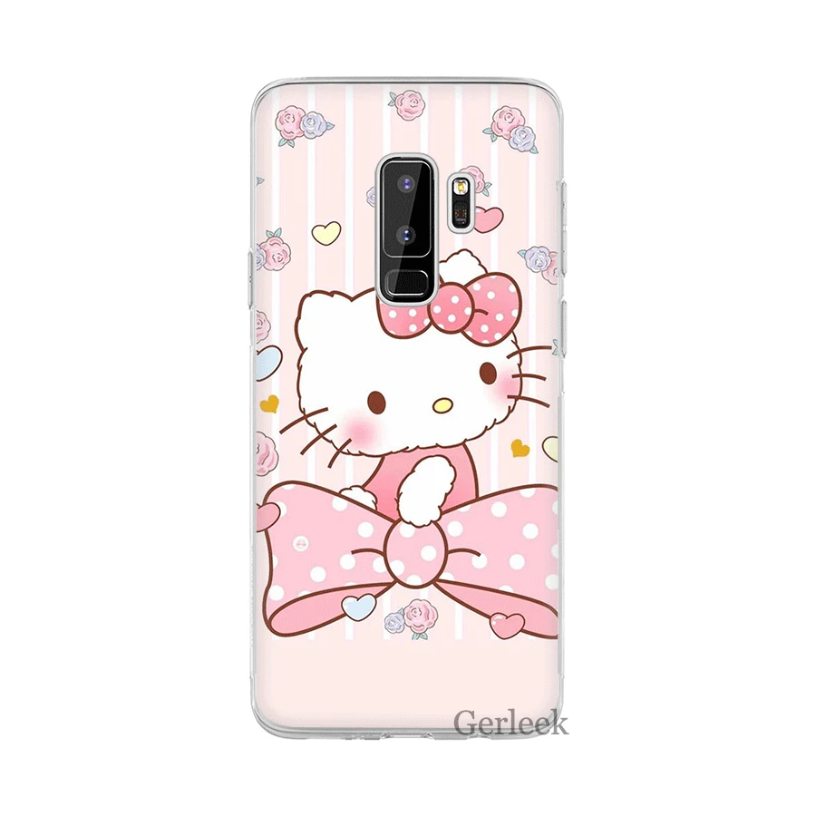 H5 Чехол для телефона для samsung Galaxy M10 M20 M30 M40 S6 S7 край S8 S9 S10 S10e Plus Note 8 9 S3 S4 S5 чехол хорошего симпатичный рисунок «Hello Kitty» - Цвет: H5