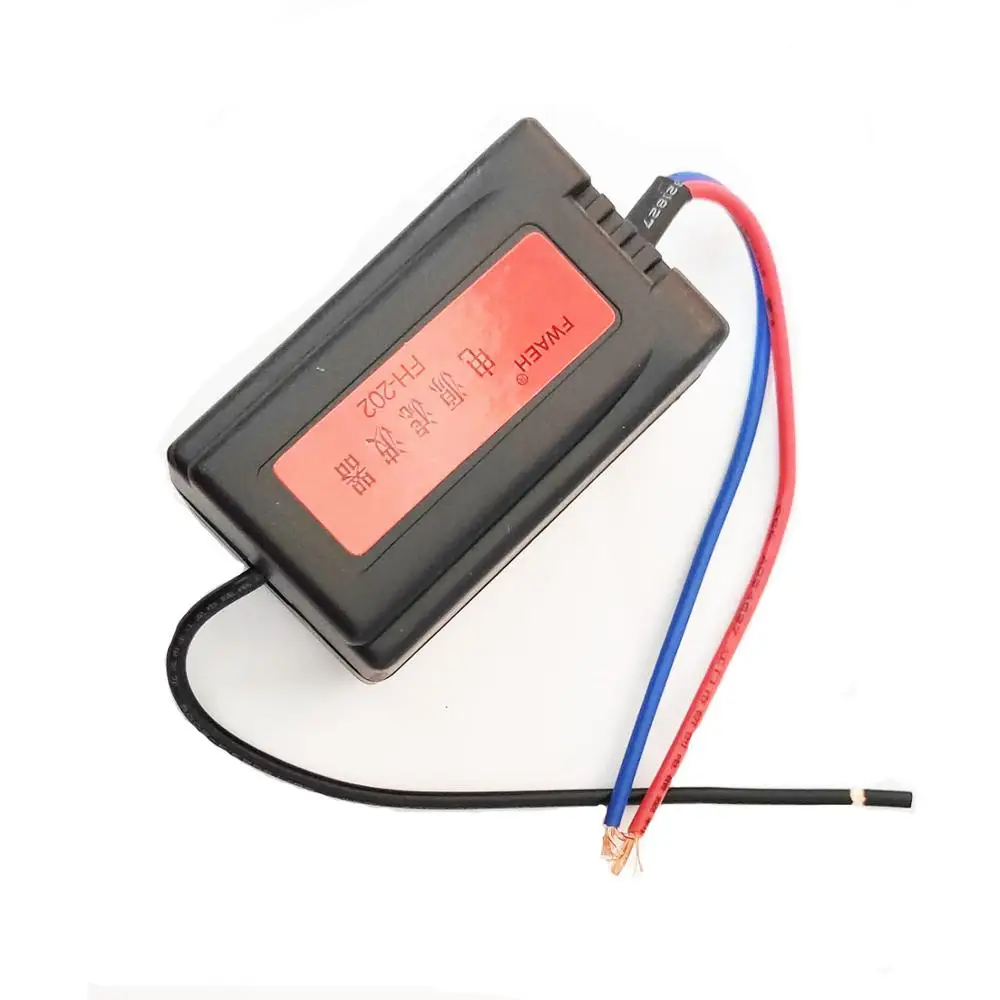 DC 12V источник питания Предварительно проводной черный пластиковый аудио фильтр
