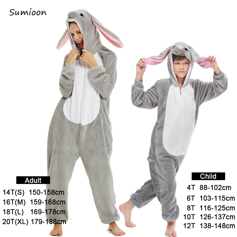 Boys Girls Pajamas Unicorn Winter Flannel Christmas Kigurumi Overalls Jumpsuit onesie Kids Adult Panda Blanket Sleepers |