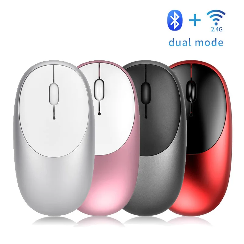 Ультратонкая Беспроводная игровая мышь с Bluetooth 2 4 ГГц USB перезаряжаемая 1600 DPI