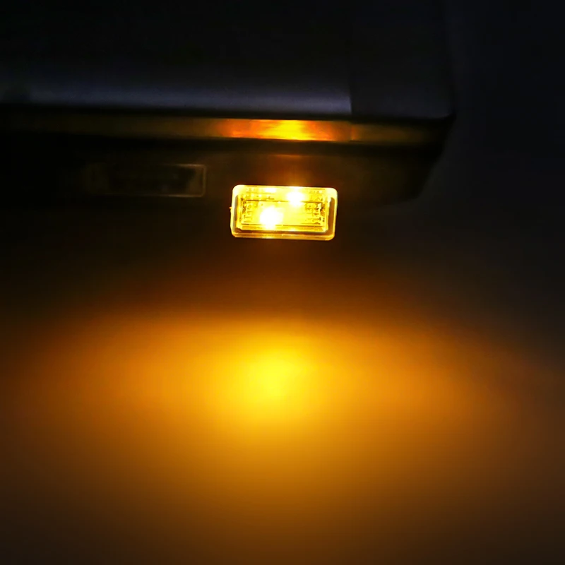 Yellow Автомобиль Универсальный USB декоративный свет светодиодный свет атмосферный свет прикуриватель декоративное освещение компьютер Зарядка сокровище использование - Испускаемый цвет: Yellow