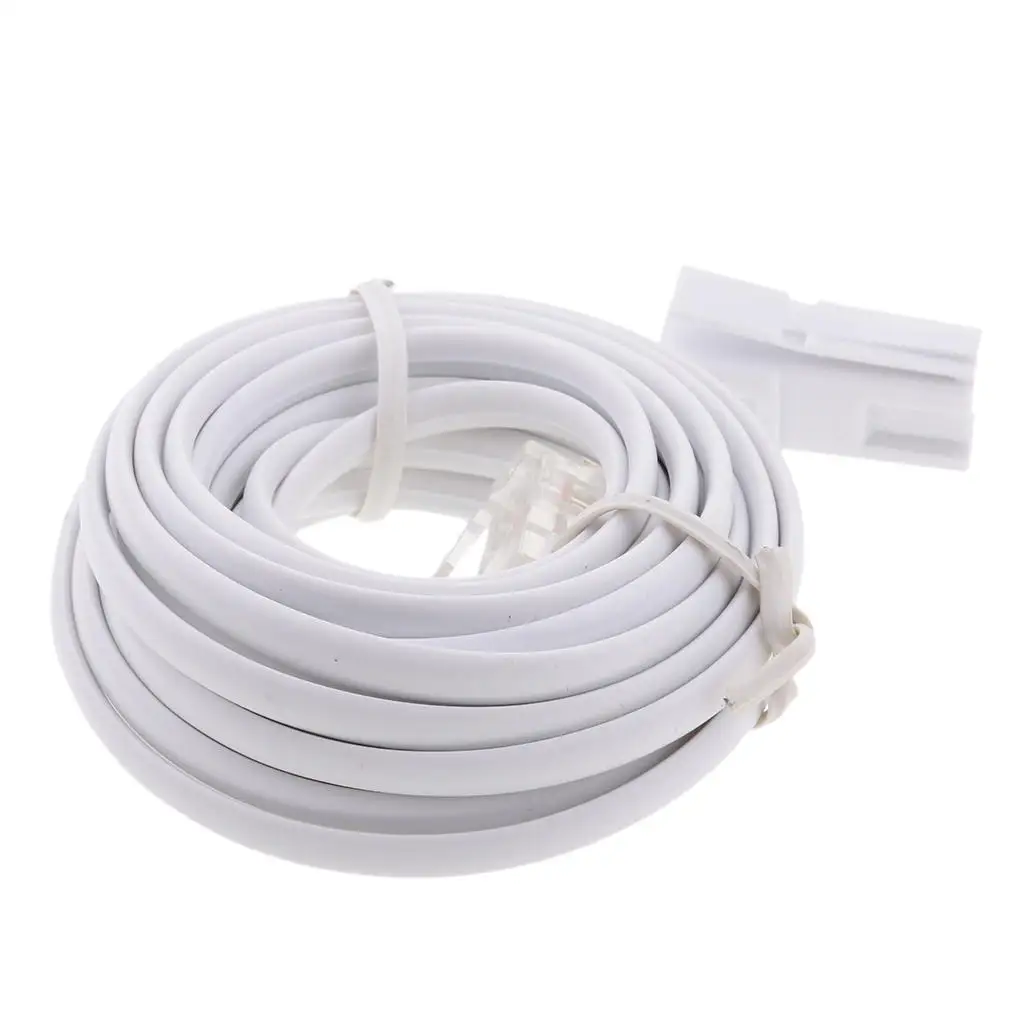 

RJ11 to UK BT 6P2C Modular Telephone Cable, 10 Foot for Landline Telephone, White