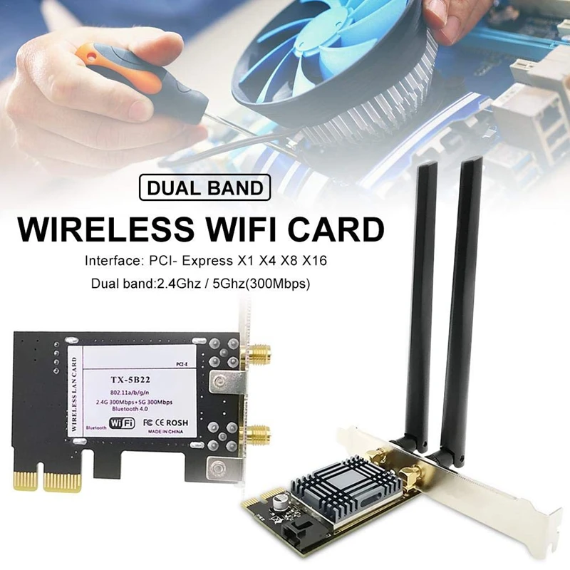 N1202 AR5B22 2 4G/5G Двухдиапазонная PCIE Wi Fi сетевая карта с Bluetooth 4 0 для настольных PCsand