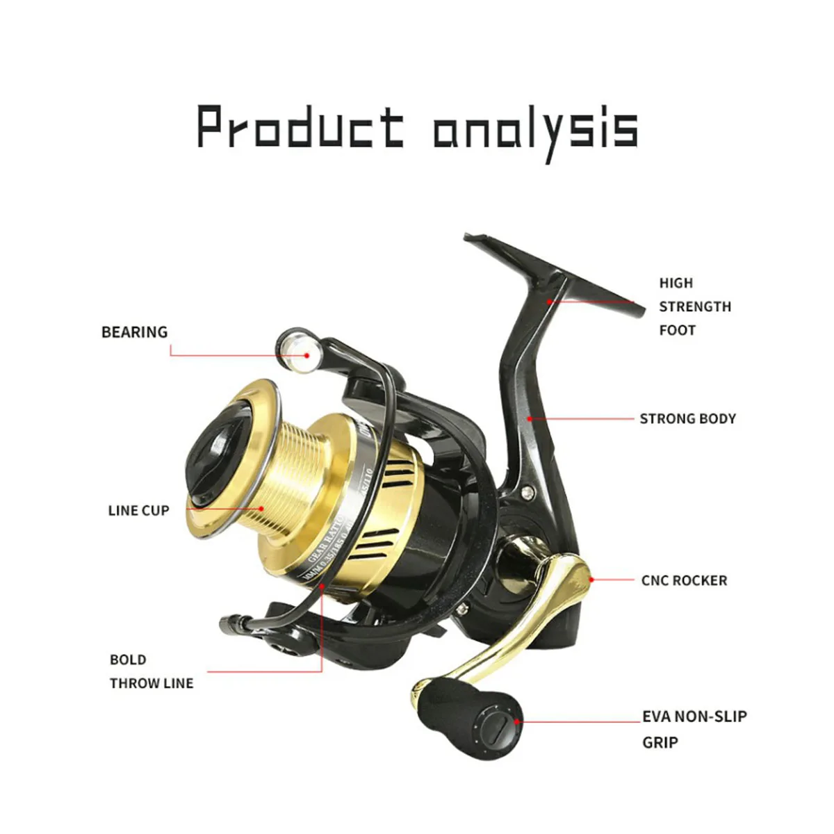 Рыболовная катушка для спиннинга серии 2000-7000 металлическая используется морской