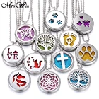 Аромадиффузор ожерелье открытые медальоны из нержавеющей стали кулон духи эфирное масло диффузор ароматерапия медальон ожерелье