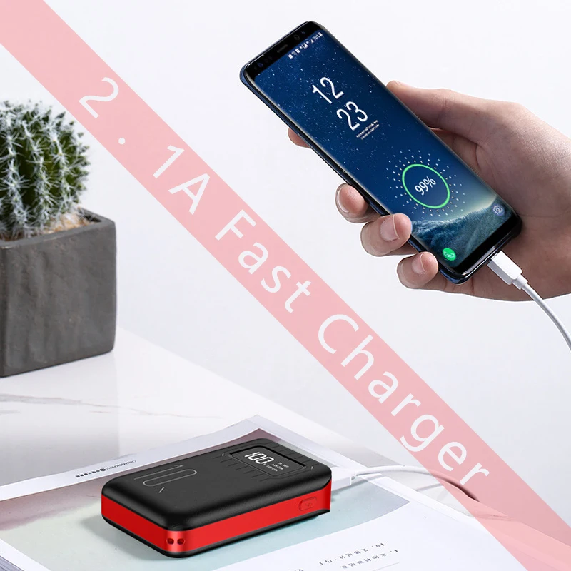 10000 мАч Мини Внешний аккумулятор для iPhone 11 pro Samsung S8 Huawei Xiaomi Портативная зарядка