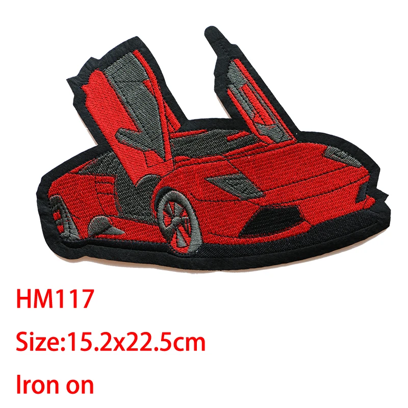 Мультяшные декоративные нашивки Lamborghini вышитая наклейка на автомобиль