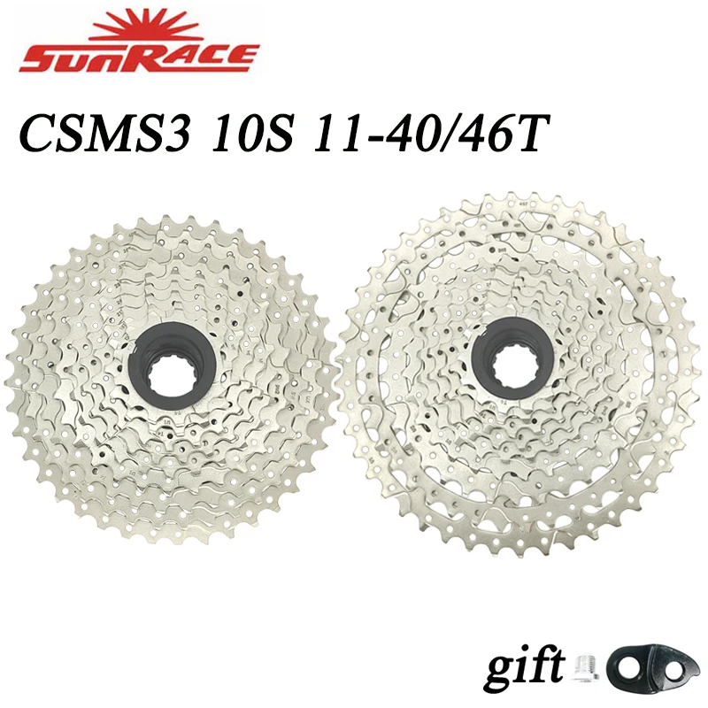

SunRace CSMS3 10 Speed 40T 46T Wide Ratio Bike Bicycle Cassette 10S Mountain Compatible Shimano Deore 10V M4100 M6000