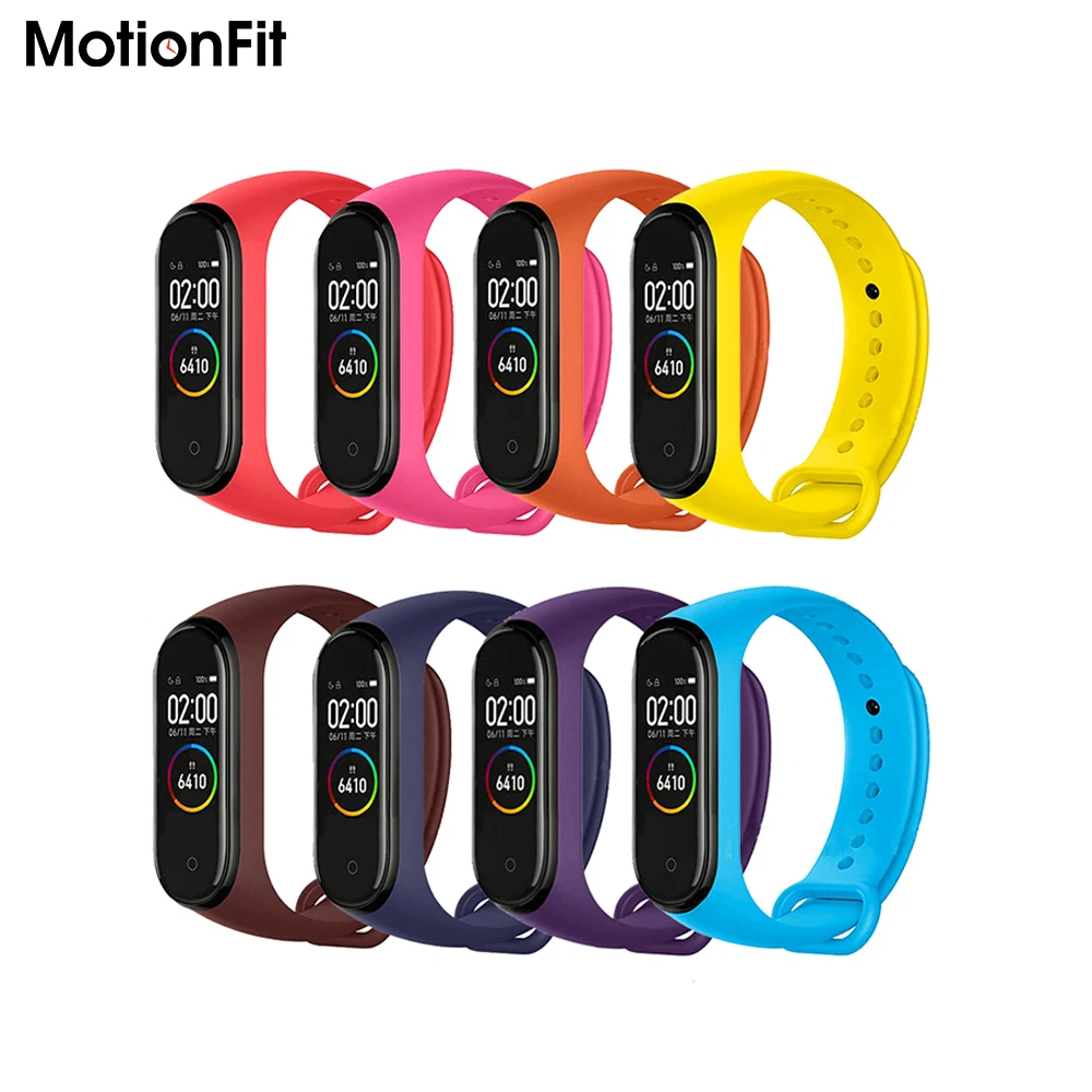 MotionFit силиконовый ремешок Браслеты Для Xiaomi Mi Band 4 3 наручный для Miband Ремешок