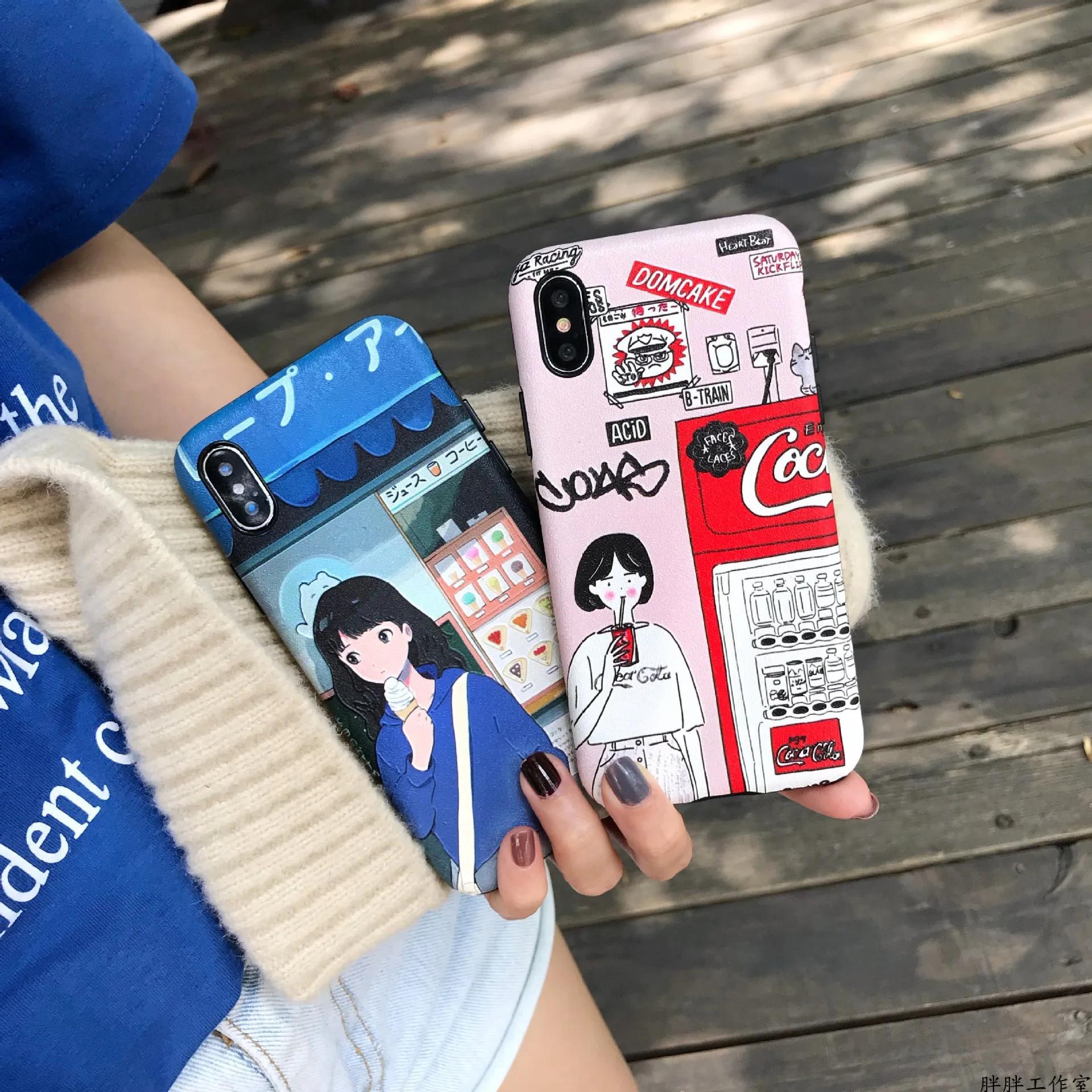 Японские иллюстрации аниме Kawaii Красота девушки телефонные чехлы для iPhone 7 8 6 6s plus x