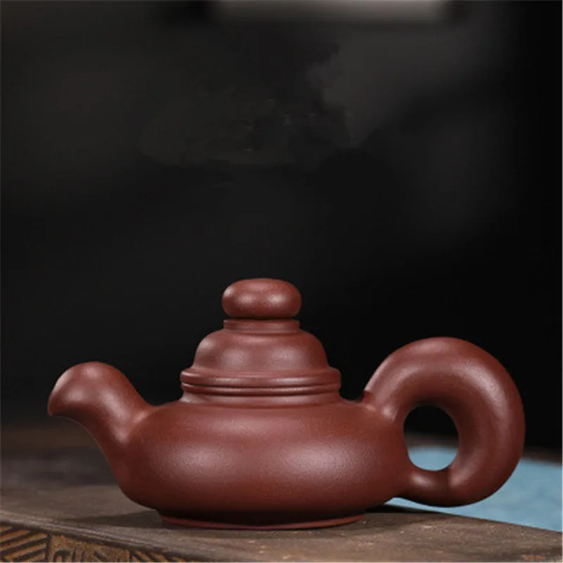 

Новый чайный горшок Yixing из фиолетовой глины ручной работы, сырая руда, фиолетовая глина, белка, чайный горшок Zisha Kungfu, чайный набор, подарок, ч...