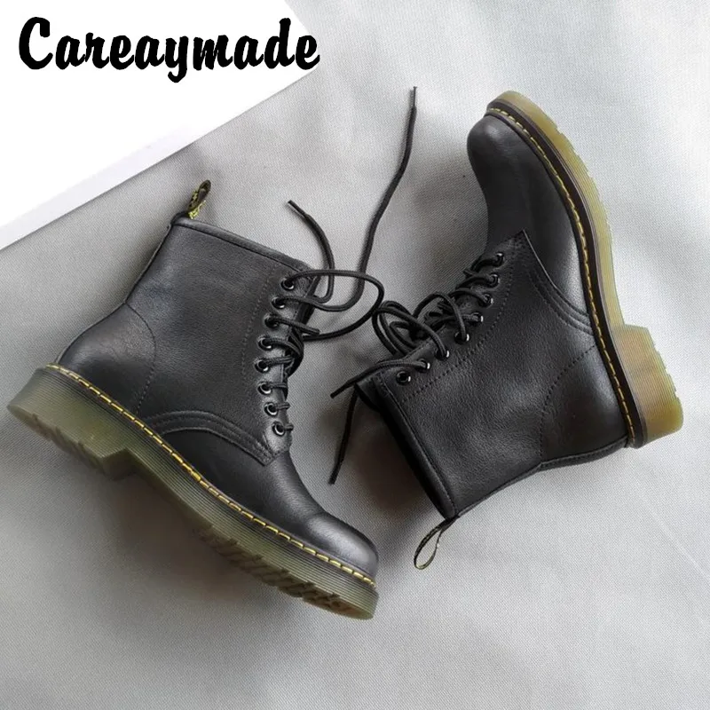 

Невысокие ботинки Careaymade из натуральной кожи, Оксфордские ботинки из тонкой кожи, локомотивные ботинки, однотонные ботинки хорошего качеств...