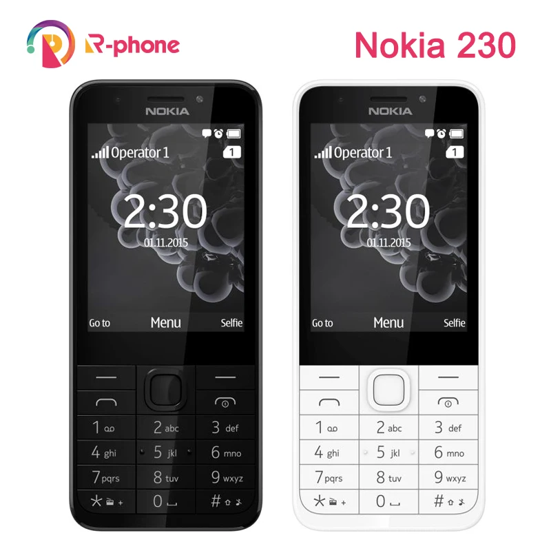 NOKIA 230 Восстановленный мобильный телефон с одной двойной Sim версией GSM и иврит