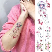 fashion beautiful butterfly flower fresh child waterproof temporary tattoo sticker arm hand back body art flash fake tatoo woman