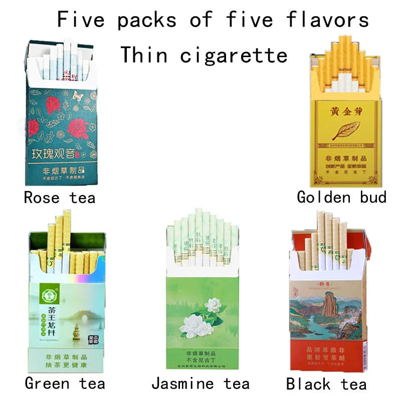 Травяной чай черный прекрасная сигарета для броска курить 100% без табака никотина