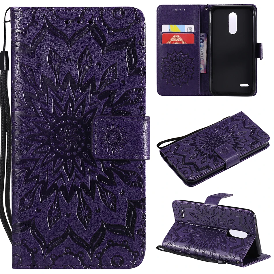 Чехол для телефона с откидной крышкой и отделением карт Sunflower LG K30 K8 K9 K10 K11 2018 Aristo 2