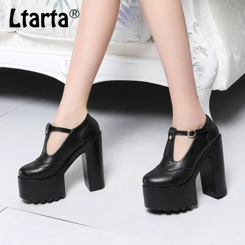 LTARTA/весенние тонкие туфли Обувь на толстой водонепроницаемой платформе 14 см для