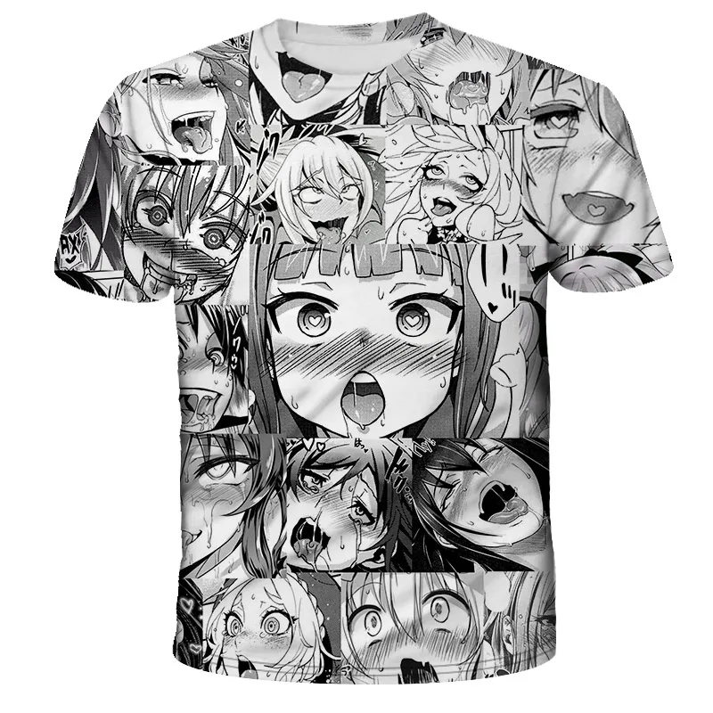 

2021 summer new 3D printing cartoon animation men and women casual T-shirt fashion trend young handsome T-shirt top