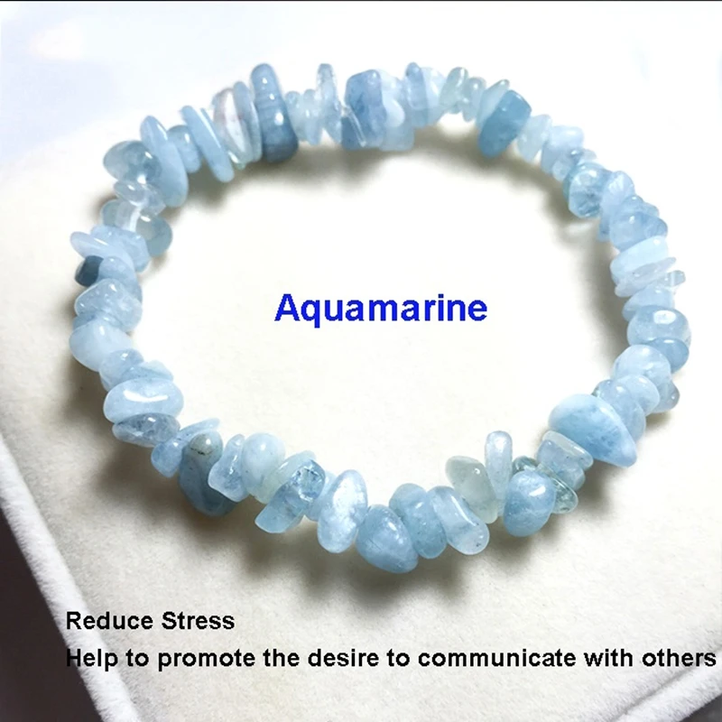 Natural Irregular Gem Stone Bracelet Stretch Chip Beads Nuggets Amazonite Rose Crystal Quartz Bracelets Bangles For Women | Украшения и