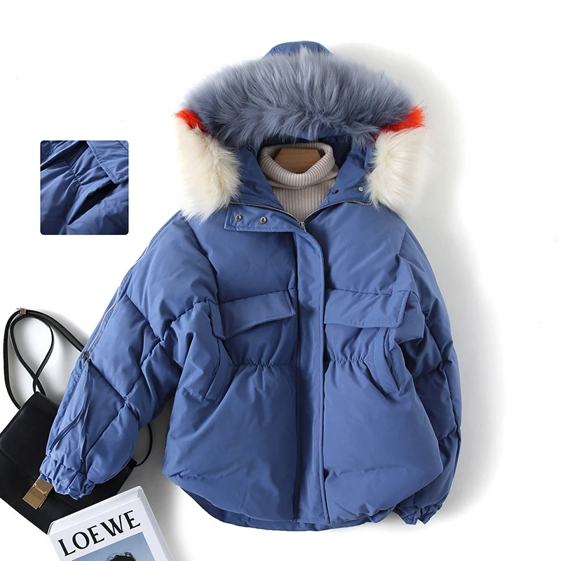 Зимняя женская куртка из искусственного меха 2019 парки с капюшоном теплое