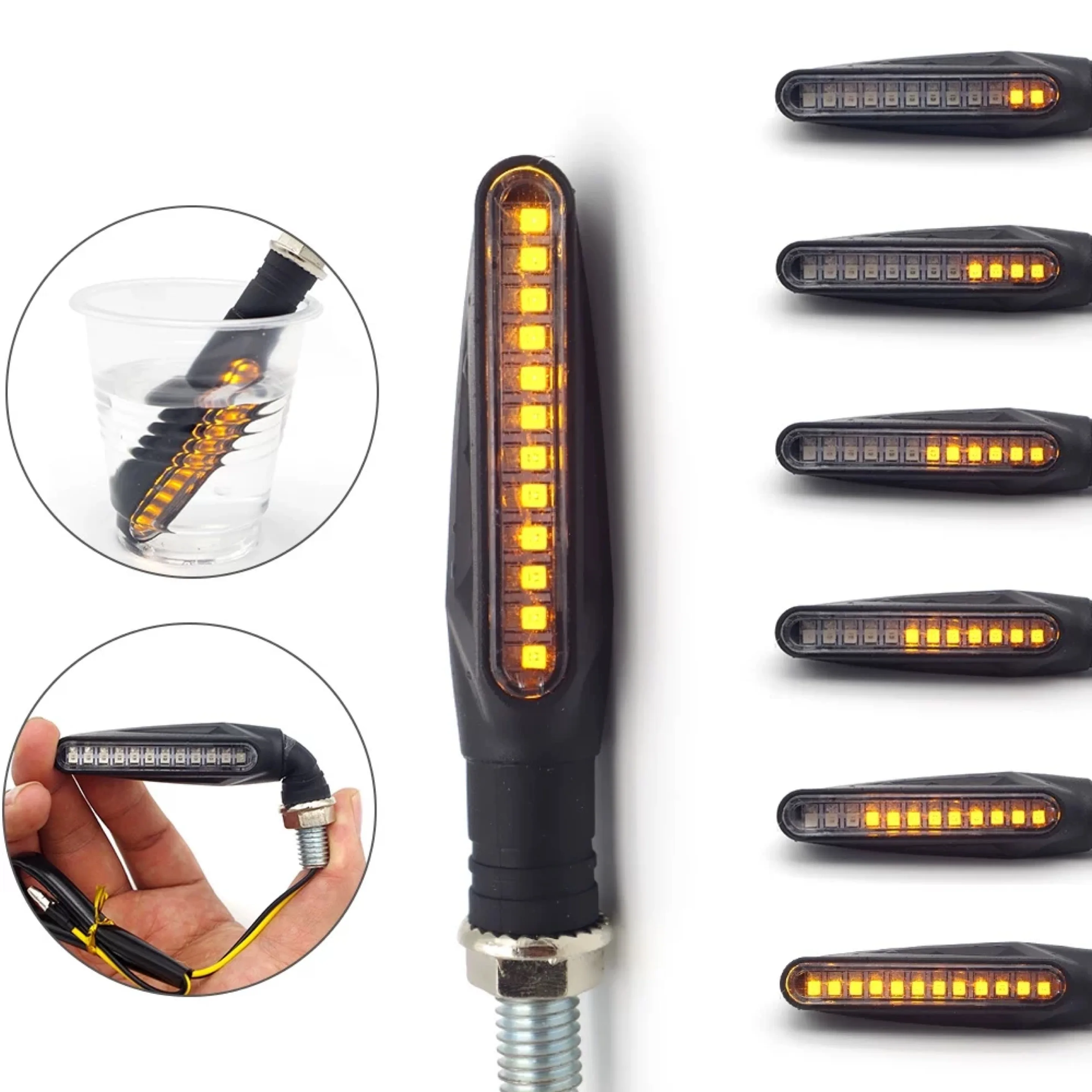 2 пары из 4 мигающих светодиодов для сигнала поворота мотоцикла benelli tnt 300 kawasaki z650