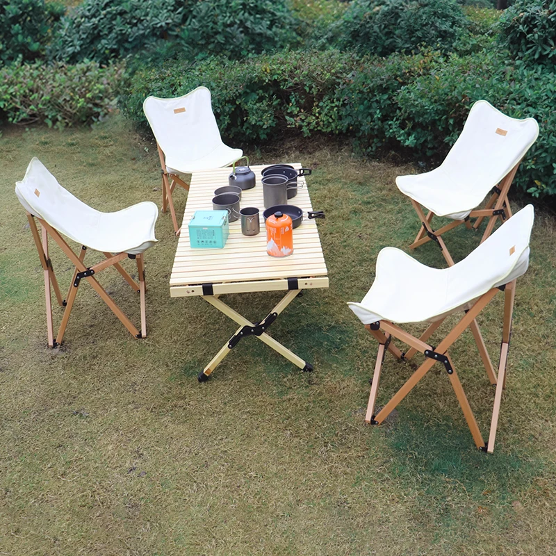 

Folding-Table Outdoor-Furniture Camping Desk Egg-Roll Wooden Hiking Travel Self-Driving-Tour