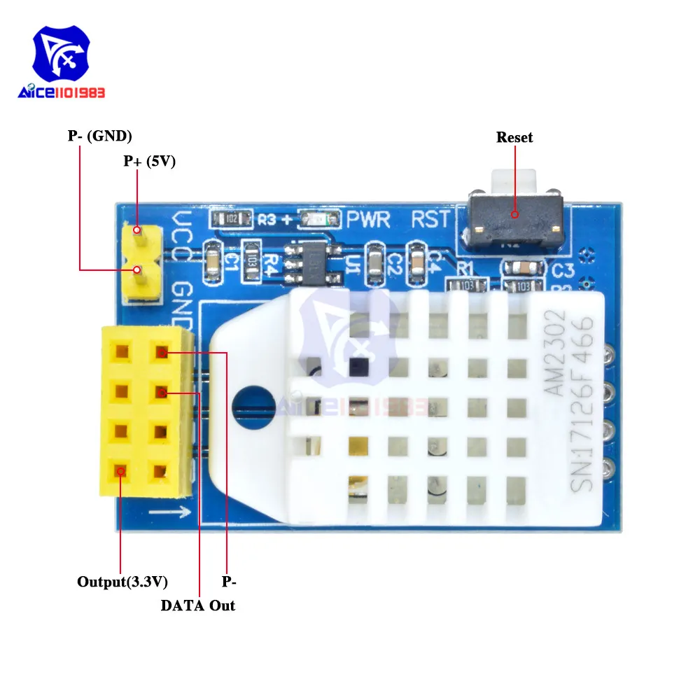 ESP8266 ESP01S ESP01 беспроводная wifi плата DHT22 AM2320 DHT11 датчик температуры и влажности модуль IEC IIC выход сигнала для Arduino