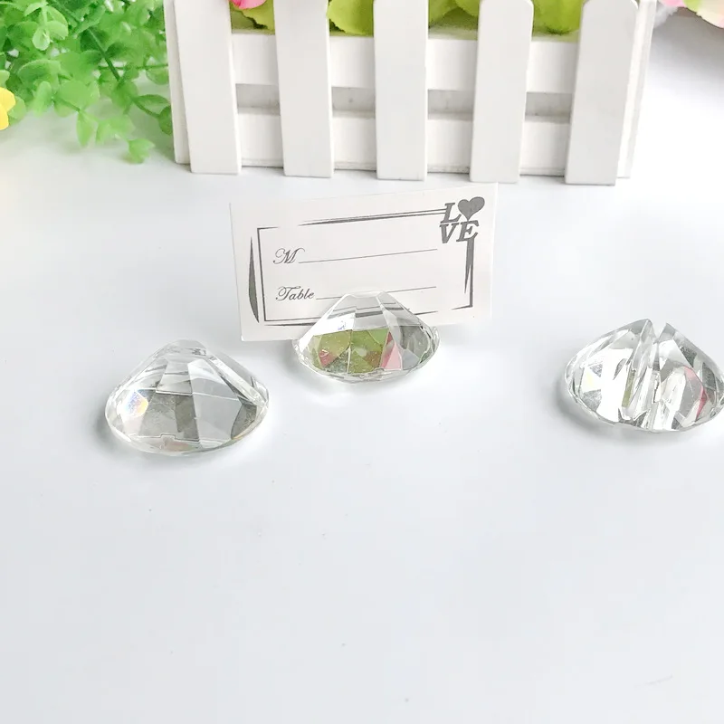 Держатель для карт в форме сердца с кристаллами 50 шт.|favor wedding|favor holderswedding favors crystal |