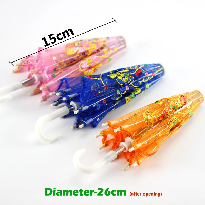 Детский зонтик с кружевной вышивкой милый маленький реквизит для танцев