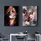 Современная фигурка граффити художественная живопись на холсте женский плакат и печать Настенная картина Гостиная Бар украшение для дома