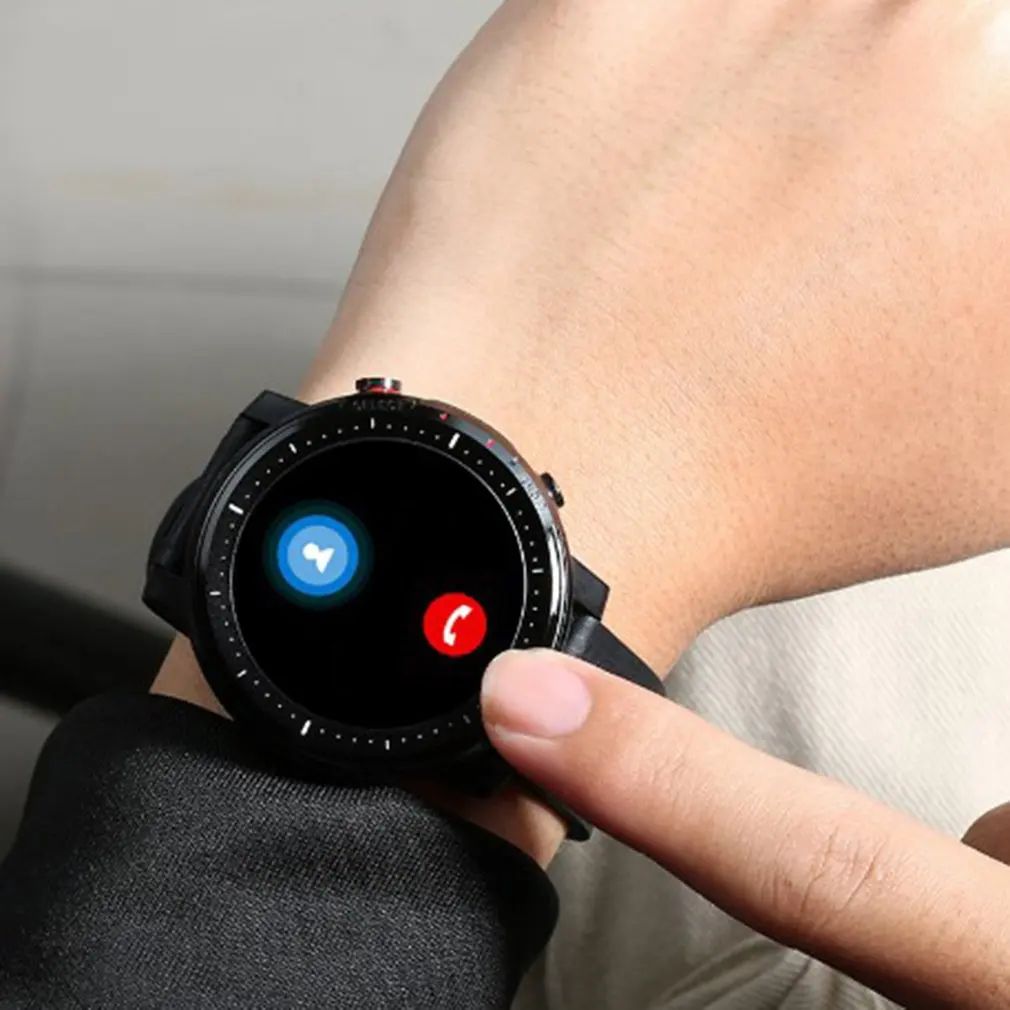 

L15 Smart Watch Men 1.3inch Full-fit Round Display Music Control Camera Flashlight IP68 Waterproof Heart Rate ECG Monitoring