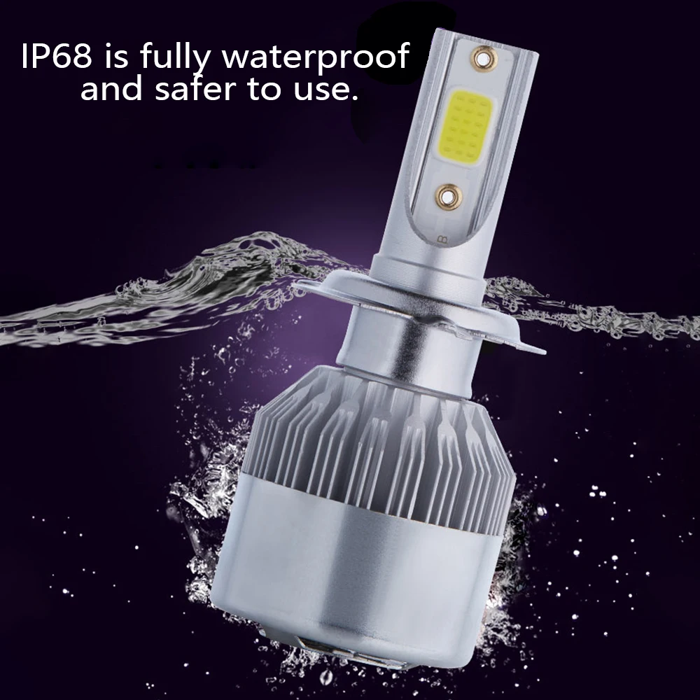 CARCTR светодиодный автомобилей головной светильник C6 супер яркий лампы H1 H3 H4 H7 H11 9012