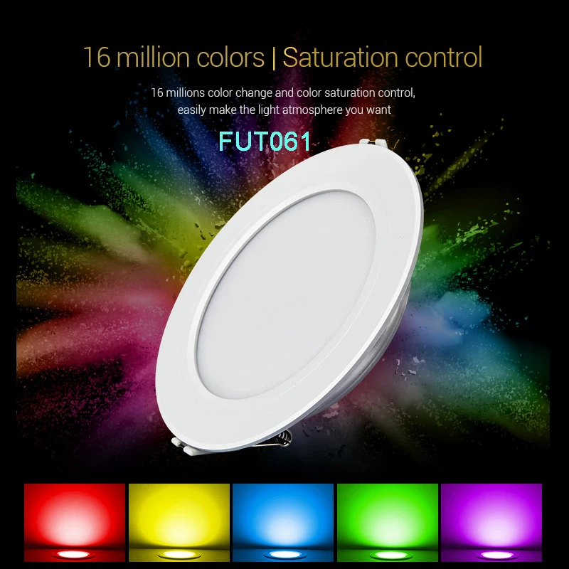 Светодиодный светильник MiBOXER FUT061 9 Вт RGB + CCT может использоваться с пультом
