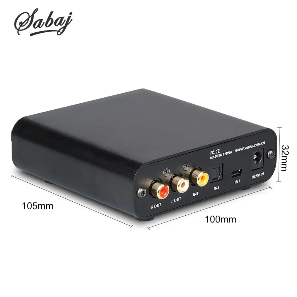 DAC аудио усилитель и для наушников с 32 битным/384 кГц RCA 3 5 мм разъем USB оптический