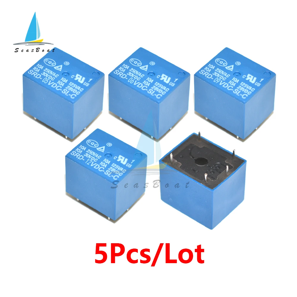 5 шт. реле SRD- 5VDC-SL-C фотореле контактов PCB тип постоянный ток В 12 24 48 10 А 250