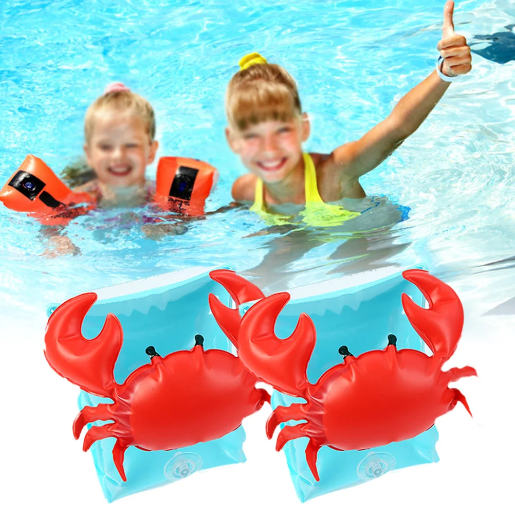 

2021 New Baby Swimming Ring Arm Circle Pool Float Inflatable Swimming Safety Training Crab Shape Float Ring Pool Party Toys