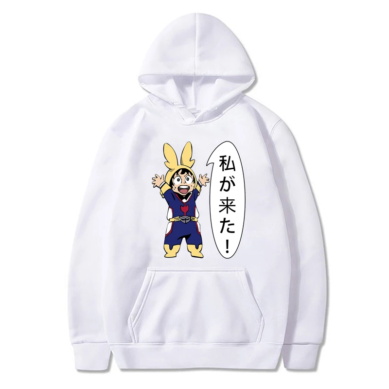 Men My Hero Academia Deku Sweatshirts Anime Hoodie Women Casual Manga Graphic Pullover Unisex