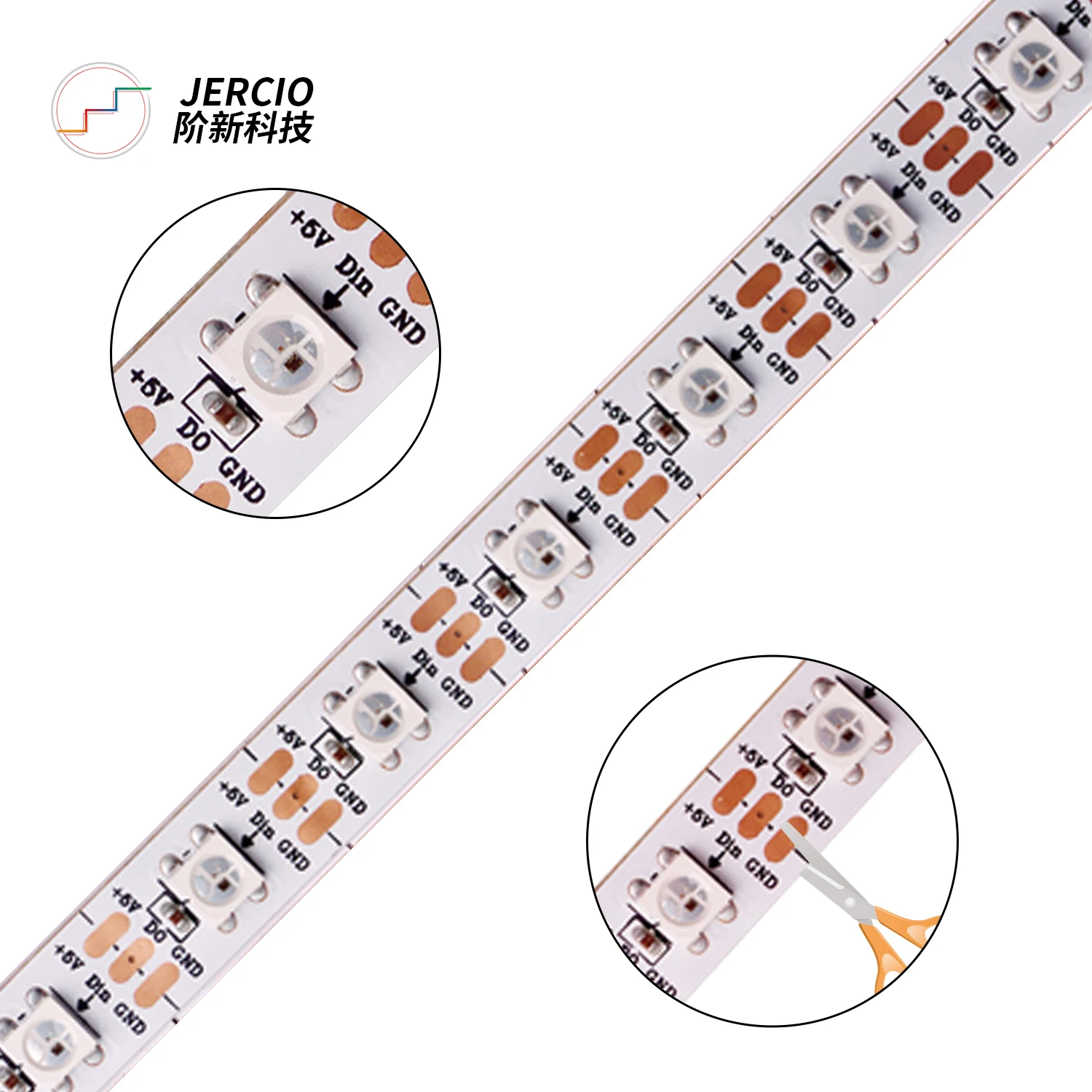 JERCIO RGB Sk6812 Ws2812b умная светодиодная лента 5050IC 30/60/144 пикселей/светодиодов/м; Крутой удобный индивидуальный адресуемый ip20/65/67 DC5V включен.