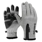 Перчатки зимние нескользящие для мужчин и женщин, утепленные варежки для работы с сенсорным экраном, спортивные перчатки, для бега на велосипеде