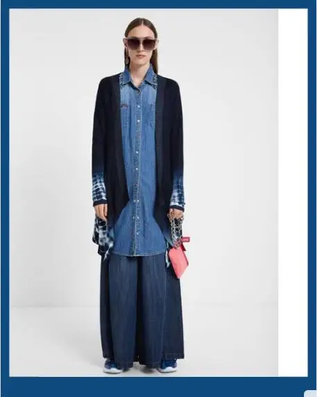 

Spanish Desigual new women's coat fashion personality ink cardigan cardigan slim thin sweater for women