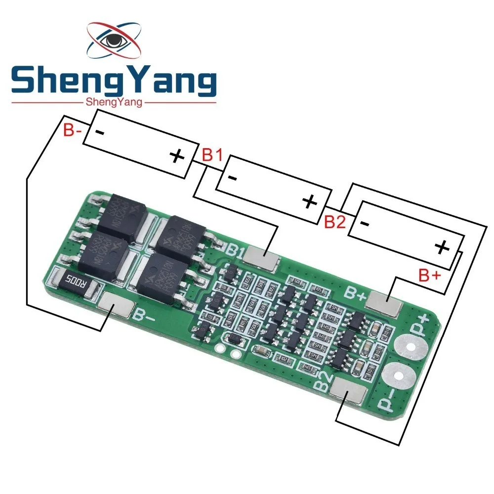 3S 20A литий-ионная литиевая батарея 18650 зарядное устройство PCB плата защиты BMS для сверлильного мотора 12,6 в Lipo ячеечный модуль 64x20x3,4 мм