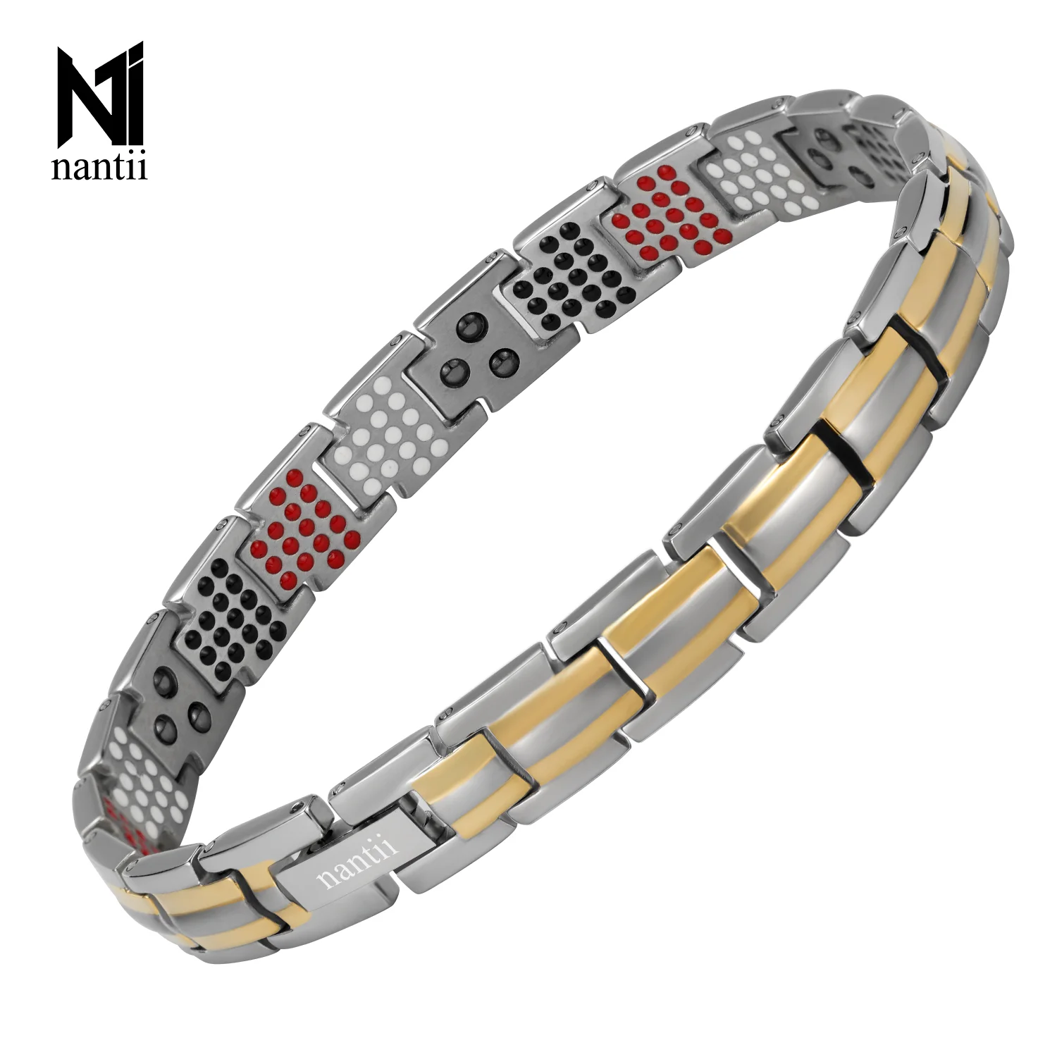 

Nantii New Magnetic Therapy Chain Link Bracelet for Women Men Health Care Energy Bangle Fashion Jewelry for Arthritis and Joint