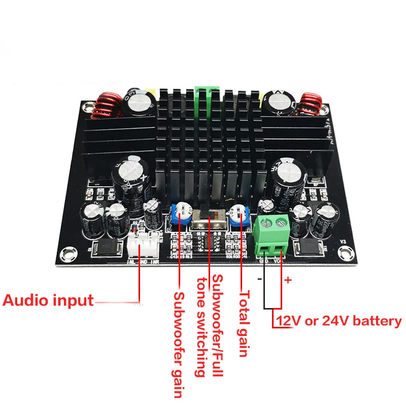 

YWJJX DC12V-24V 150 Вт плата цифрового усилителя мощности сабвуфер Тележка коробка усилитель высокой мощности плата квадратного танца