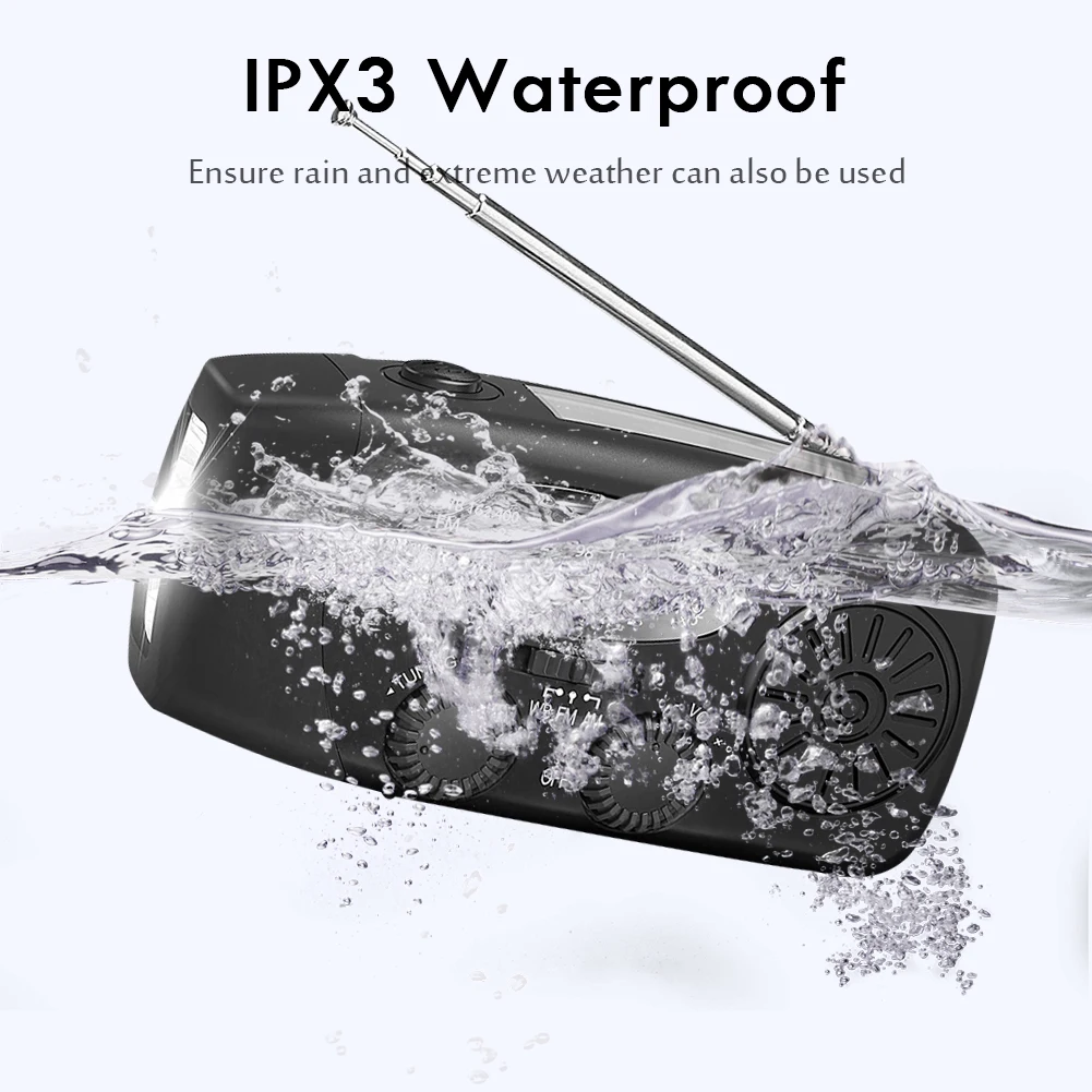 Многофункциональный ручной радиоприемник на солнечной батарее с